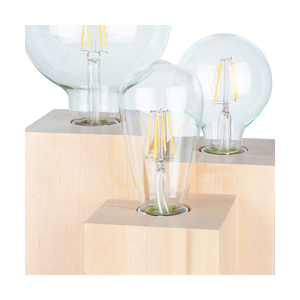 Lampa de masă Vincent Square, 3xE27, Max. 15 W, mesteacăn/negru, cablu din PVC de 20 cm small 1
