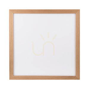 Lampa de tavan Vivica Square, 1xLED, 2700–6200 K, 46 W, stejar uleiat/abat-jour din sticlă albă, cu telecomandă, 62 cm small 0