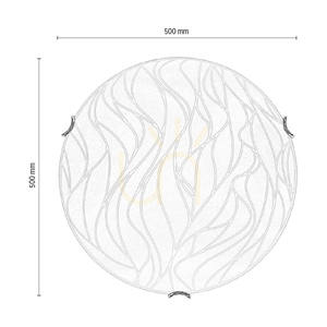 Lampa de tavan Wisconsin, include 1 bec LED de 2700K și 30W, corp metalic cromat/abat-jour din sticlă albă, Ø50 cm small 3