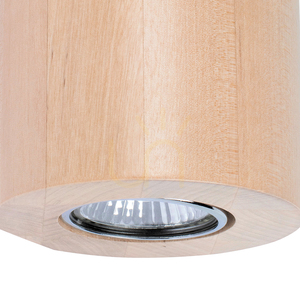 Aplică rotundă de perete Wooddream, 2xGU10, Max. 6 W, mesteacăn, Ø 10 cm small 1