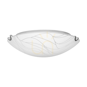 Lampa de tavan Wisconsin, include 1 bec LED de 2700K și 18W, corp metalic cromat/abat-jour din sticlă albă, Ø40 cm small 2