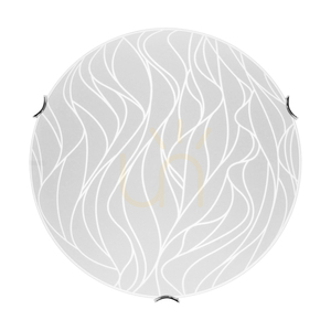 Lampa de tavan Wisconsin, include 1 bec LED de 2700K și 18W, corp metalic cromat/abat-jour din sticlă albă, Ø40 cm small 0