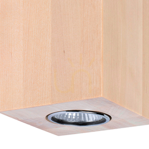 Aplică de perete Wooddream Square, 2xGU10, Max. 6 W, mesteacăn, 10 cm small 1