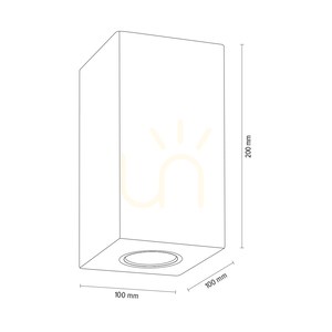 Aplică de perete Wooddream Square, 2xGU10, Max. 6 W, mesteacăn, 10 cm small 2