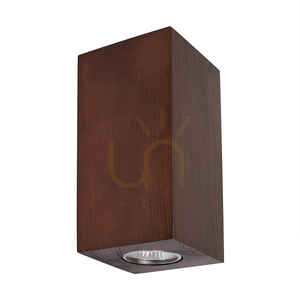 Aplică de perete Wooddream Square, 2xGU10, Max. 6 W, lemn de fag și nuc, 10 cm small 0