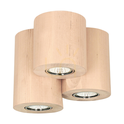 Verifica Lampa de tavan rotundă Wooddream, 3xGU10, Max. 6 W, mesteacăn, Ø 18 cm