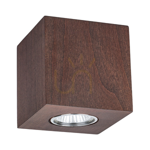 Lampa de tavan Wooddream Square, 1xGU10, Max. 6 W, lemn de fag și nuc, 10 cm small 0