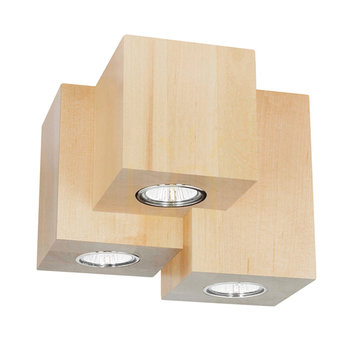 Verifica Lampa de tavan Wooddream Square, 3xGU10, Max. 6 W, mesteacăn, 20 cm