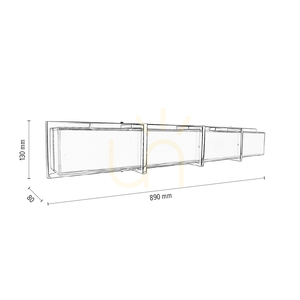 Aplică de perete Zoey, include LED 3000K 40W, metal cromat/abat-jour din sticlă albă, 89 cm small 2