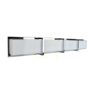 Aplică de perete Zoey, include LED 3000K 40W, metal cromat/abat-jour din sticlă albă, 89 cm small 0