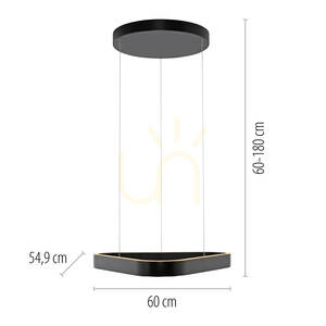Q-STRETTO 2690-18 Lampă suspendată neagră cu 2 LED-uri small 5