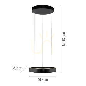 Q-STRETTO 2689-18 Lampă suspendată neagră cu 2 LED-uri small 5