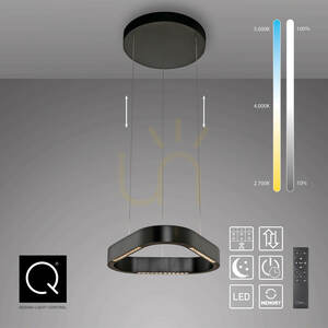 Q-STRETTO 2689-18 Lampă suspendată neagră cu 2 LED-uri small 7