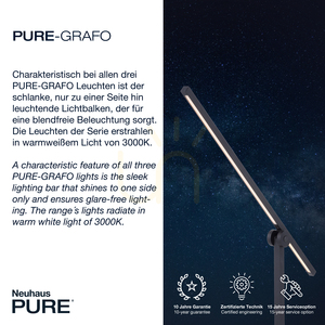 Lampa de podea PURE-GRAFO 407-18, negru, 1xLED small 3