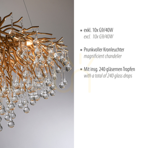 Lampa suspendată din alamă ICICLE 2192-11, 10xG9 small 3