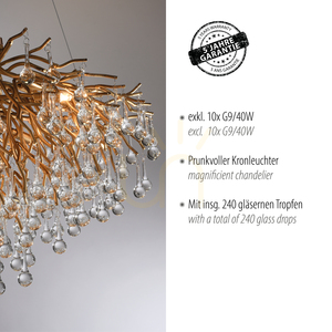 Lampa suspendată din alamă ICICLE 2192-11, 10xG9 small 4
