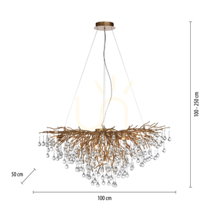 Lampa suspendată din alamă ICICLE 2192-11, 10xG9 small 8