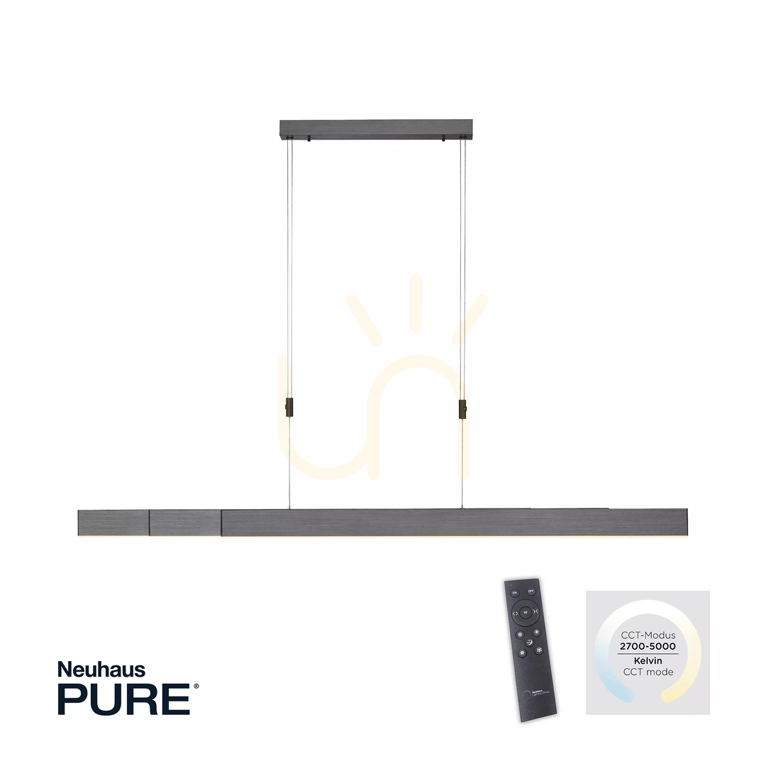 previzualizare PURE-MOTO 2525-15 Lampa suspendată gri cu 3 LED-uri PURE-MOTO 2525-15 Lampa suspendată gri cu 3 LED-uri
