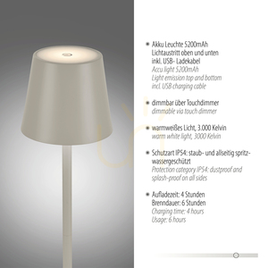 Lampa de masă EURIA 19250-40, gri, 1xLED 3 Lampa de masă EURIA 19250-40, gri, 1xLED small 3