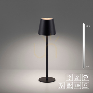 Lampa de masă EURIA 19250-18, negru, 1xLED small 13