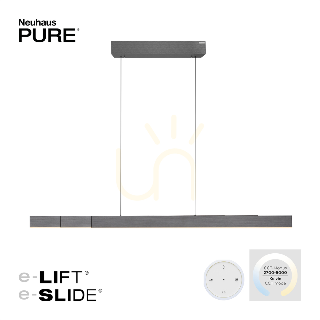 Vedere PURE-MOTO-RISE 2545-15 Lampa suspendată gri cu 3 LED-uri PURE-MOTO-RISE 2545-15 Lampa suspendată gri cu 3 LED-uri