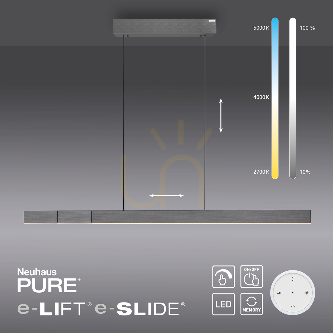 Afişa PURE-MOTO-RISE 2545-15 Lampa suspendată gri cu 3 LED-uri PURE-MOTO-RISE 2545-15 Lampa suspendată gri cu 3 LED-uri