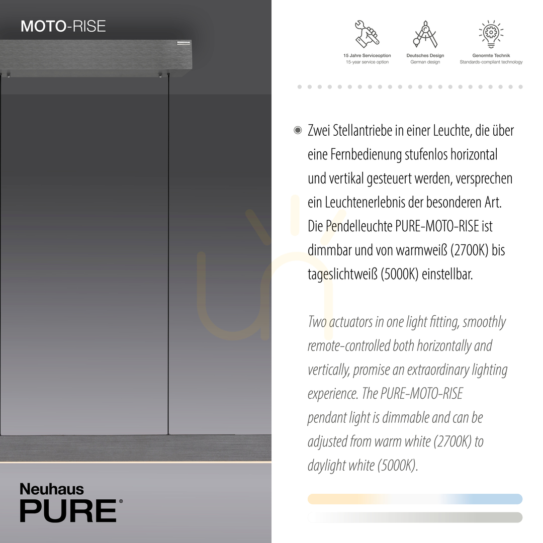 Afişa PURE-MOTO-RISE 2545-15 Lampa suspendată gri cu 3 LED-uri PURE-MOTO-RISE 2545-15 Lampa suspendată gri cu 3 LED-uri