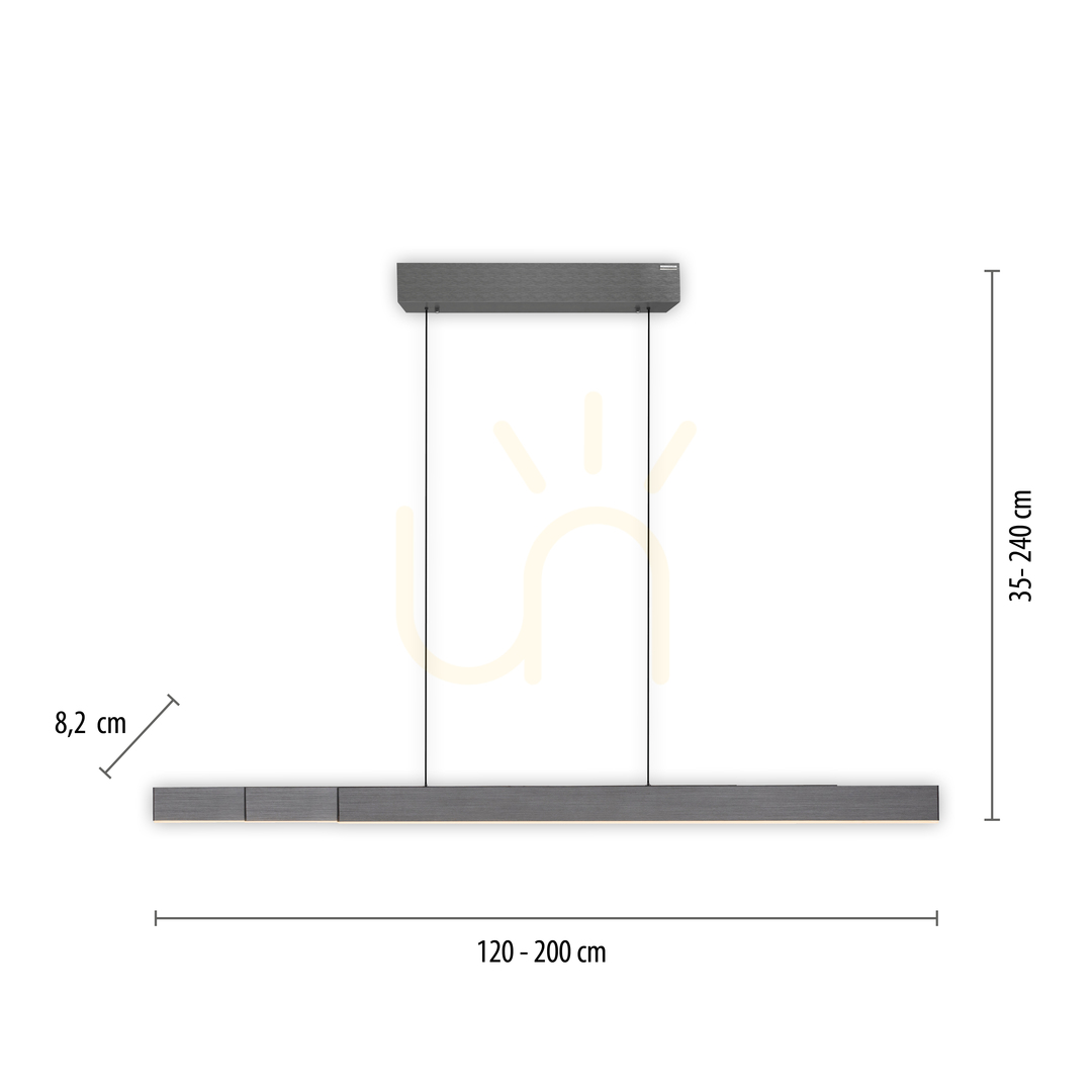 Afişa PURE-MOTO-RISE 2545-15 Lampa suspendată gri cu 3 LED-uri PURE-MOTO-RISE 2545-15 Lampa suspendată gri cu 3 LED-uri
