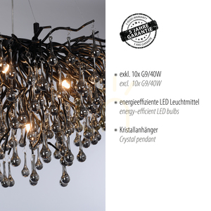 ICICLE 2192-18 Lampa suspendată neagră 10xG9 small 4