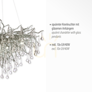 ICICLE 2192-55 Lampa suspendată argintie 10xG9 small 3
