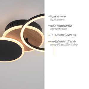 SEVENT 14116-78 Lampa de tavan, finisaj lemn, 1xLED small 3