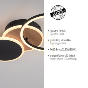 SEVENT 14116-78 Lampa de tavan, finisaj lemn, 1xLED small 4