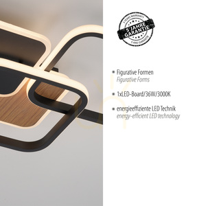 SEVENT 14117-78 Lampa de tavan, finisaj lemn, 1xLED small 4