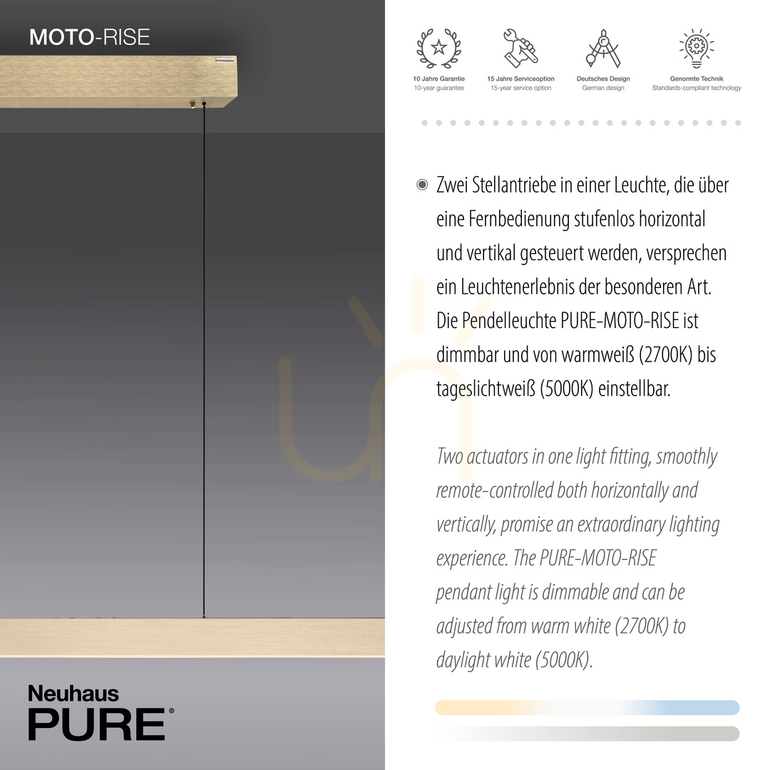 Spectacol PURE-MOTO-RISE 2545-60 Auriu, lampă suspendată cu 3 LED-uri PURE-MOTO-RISE 2545-60 Auriu, lampă suspendată cu 3 LED-uri