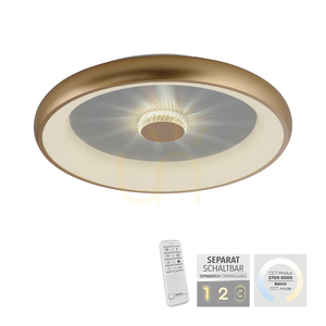 VERTIGO 14386-60 Lampa de tavan, alamă, 1xLED small 1