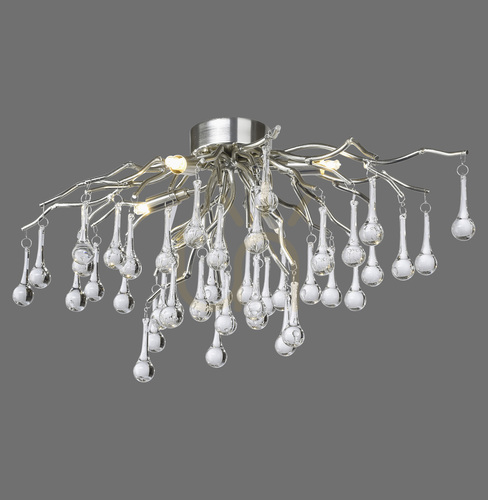 Verifica ICICLE 8090-55, plafonieră argintie, 4xG9