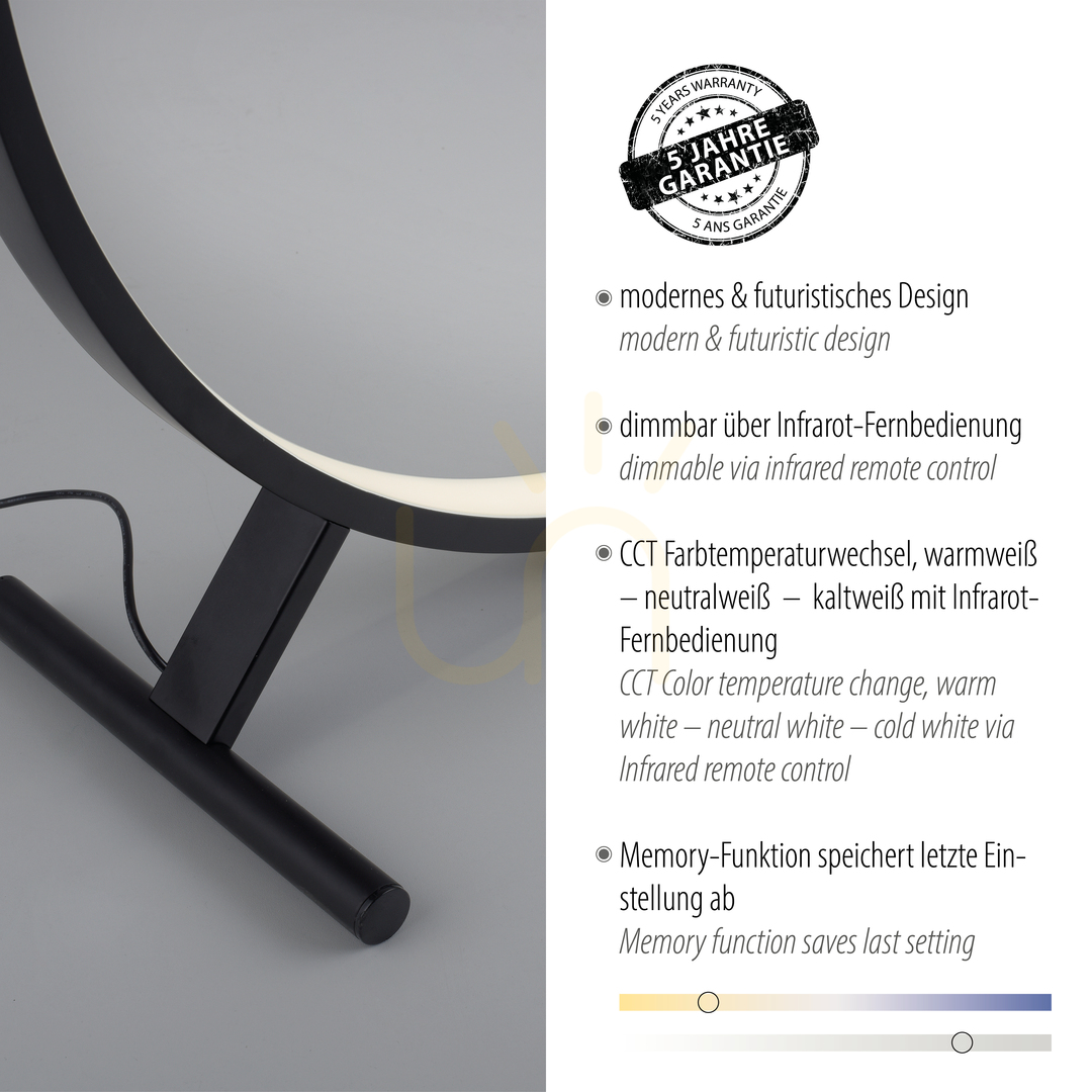 Spectacol Lampa de podea HULA 319-18, negru, 1xLED Lampa de podea HULA 319-18, negru, 1xLED