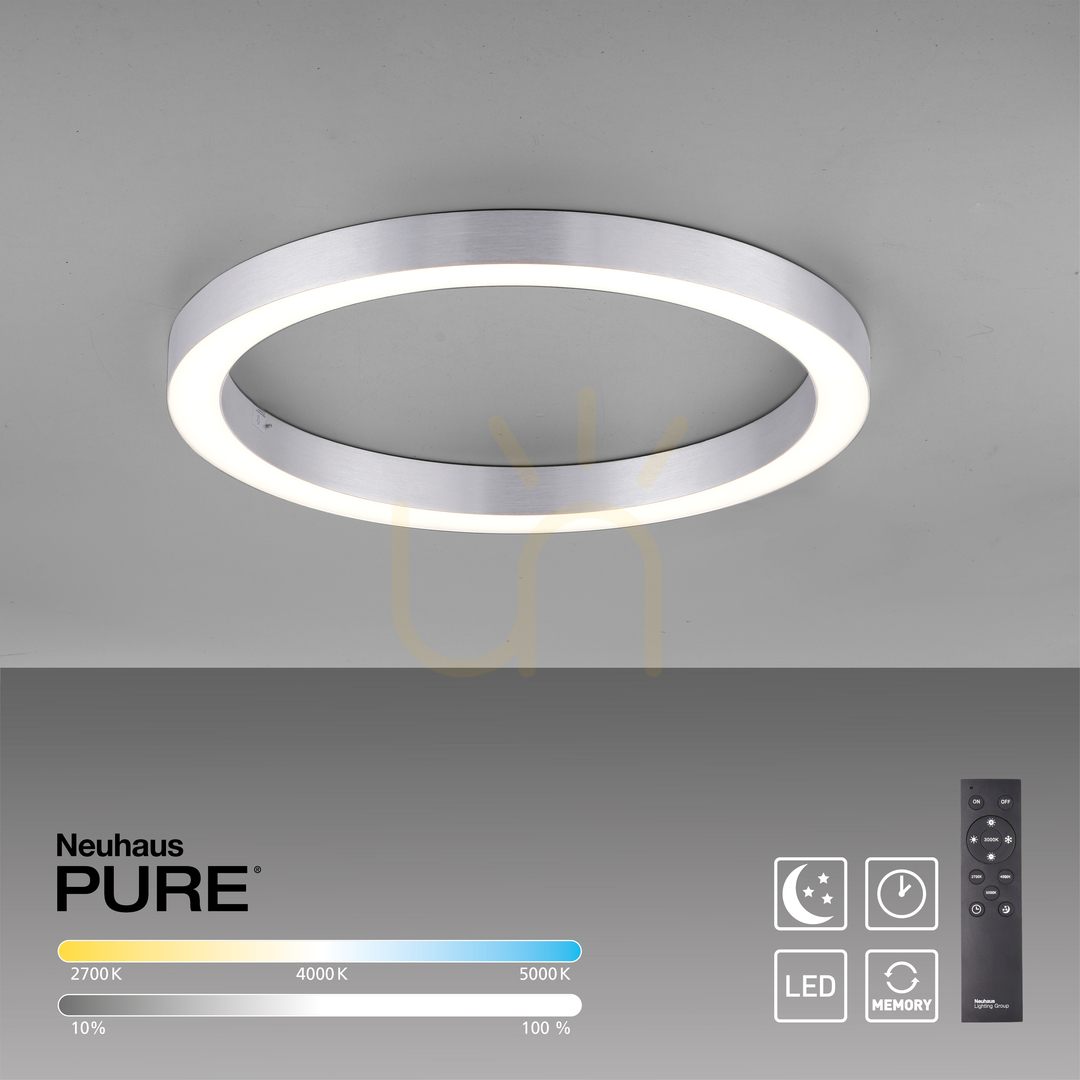 Verifica PURE-LINES 6309-95 Lumină de tavan, argintiu, 1xLED PURE-LINES 6309-95 Lumină de tavan, argintiu, 1xLED