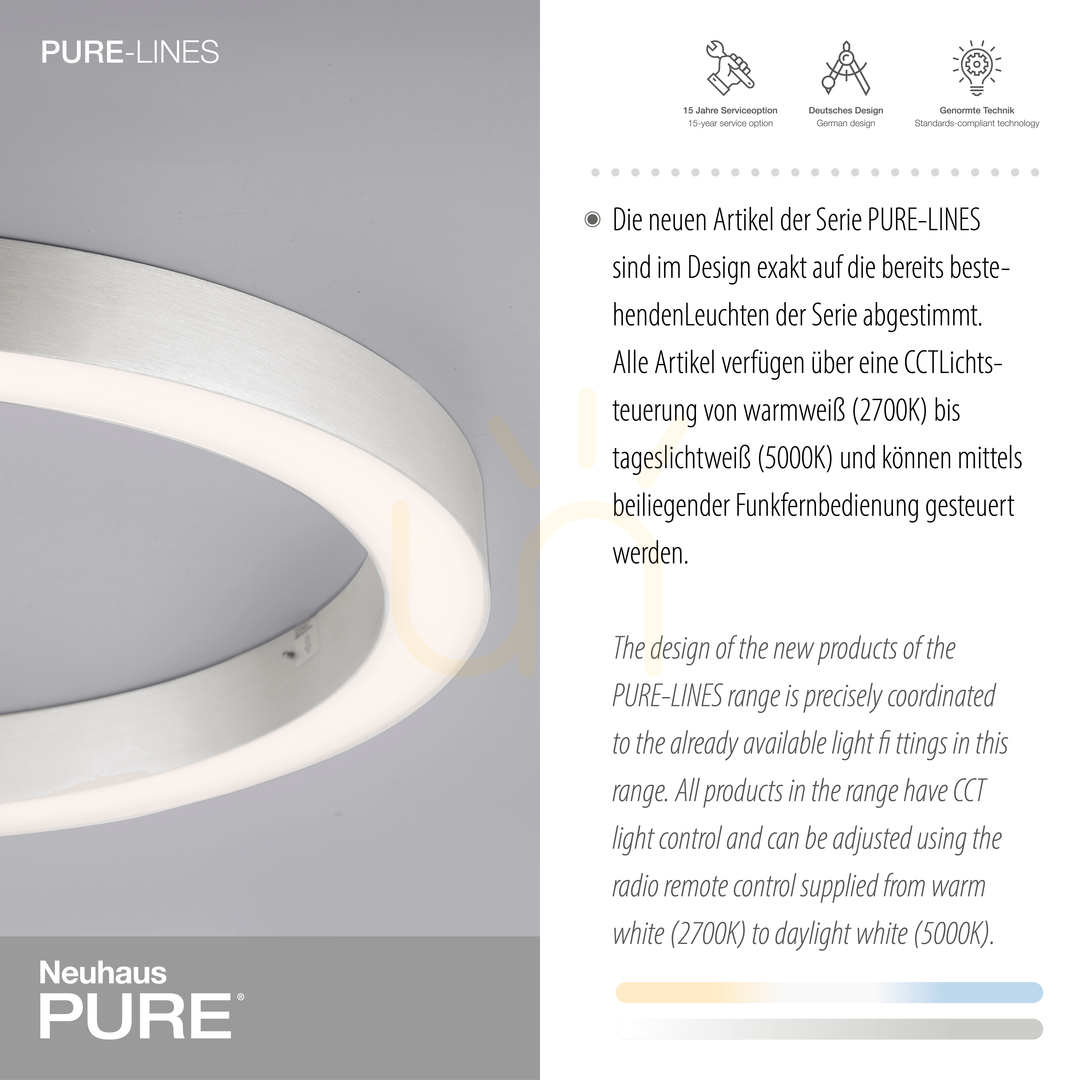 Afişa PURE-LINES 6309-95 Lumină de tavan, argintiu, 1xLED PURE-LINES 6309-95 Lumină de tavan, argintiu, 1xLED