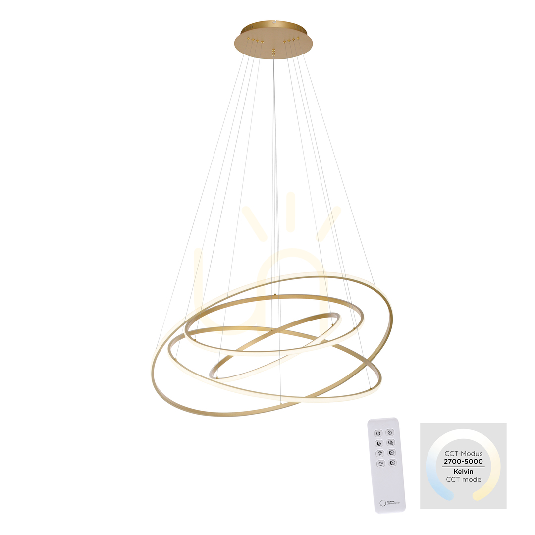 Vedere TESSARA 2124-60 Lampa suspendată din alamă cu 1 LED TESSARA 2124-60 Lampa suspendată din alamă cu 1 LED