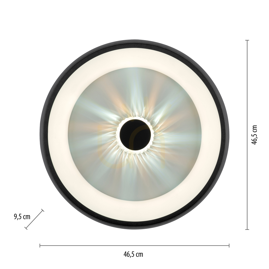 Afişa VERTIGO 14384-18 Lampa de tavan neagră, 1xLED VERTIGO 14384-18 Lampa de tavan neagră, 1xLED
