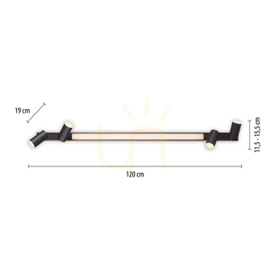 PURE-LINES 6121-79 Lampa de tavan, finisaj lemn, 5 LED-uri small 8