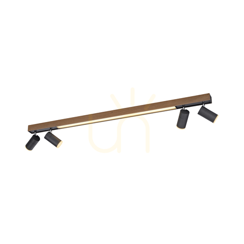 Verifica PURE-LINES 6121-79 Lampa de tavan, finisaj lemn, 5 LED-uri