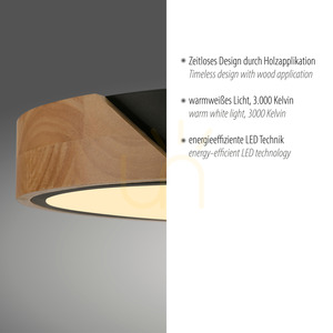 BILA 14288-18 Lampa de tavan neagră, 1xLED small 3