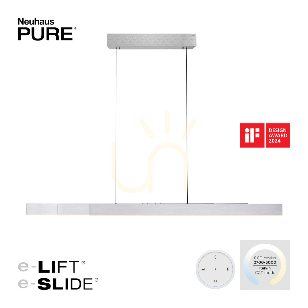 Vedere Lampa suspendată PURE MOTO-RISE 2545-95 argintie cu 3 LED-uri Lampa suspendată PURE MOTO-RISE 2545-95 argintie cu 3 LED-uri