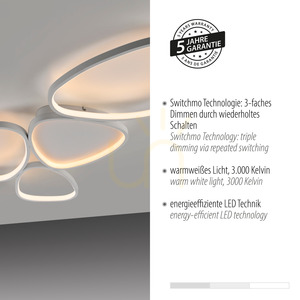 PEBBLES 14045-16 Lampa de tavan albă, 1xLED small 12