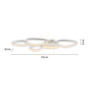 PEBBLES 14045-16 Lampa de tavan albă, 1xLED small 14