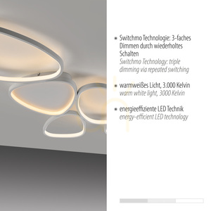 PEBBLES 14045-16 Lampa de tavan albă, 1xLED small 3