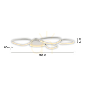 PEBBLES 14045-16 Lampa de tavan albă, 1xLED small 8