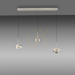 Q-ROTATE 2248-95 Lampa suspendată argintie cu 3 LED-uri small 16